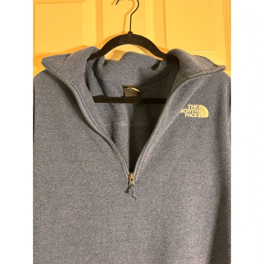 The North Face Mens Pullover Fleece Jacket Blue Heathered Size Medium‎